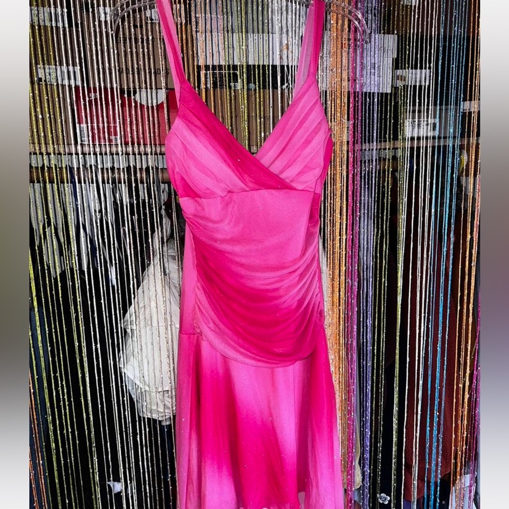 Vibrant Pink ombré  Sleeveless Dress